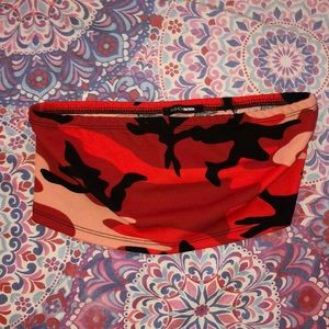 Fashion nova camo super cropped tube top